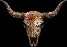 Load image into Gallery viewer, DTF Transfer – Paint Cow Skull Multi Sizes (CO-CS001)
