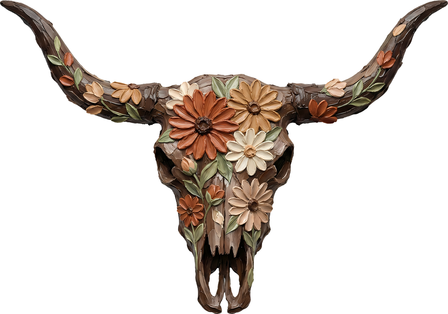 DTF Transfer – Paint Cow Skull Multi Sizes (CO-CS001)