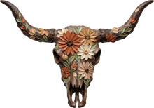 Load image into Gallery viewer, DTF Transfer – Paint Cow Skull Multi Sizes (CO-CS001)
