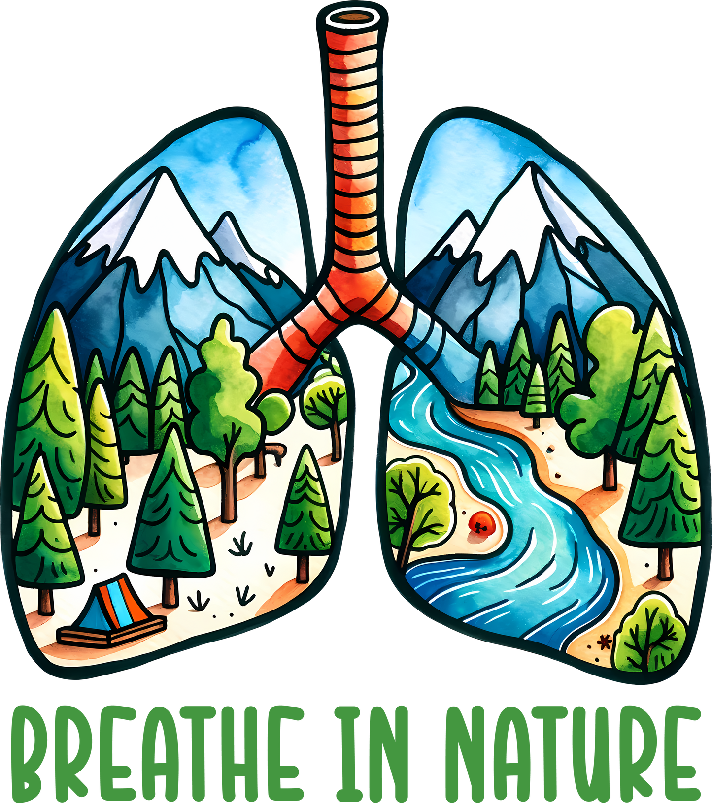 DTF Transfer – HM Breath Nature Multi Sizes