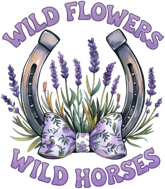 DTF Transfer – HN Wild Flowers Horse Multi Sizes