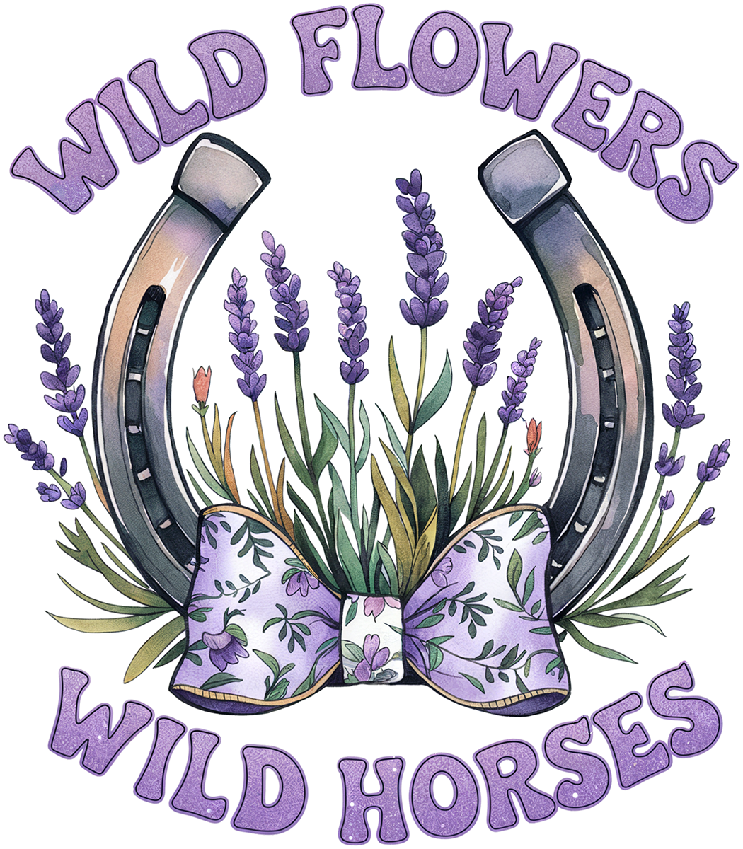 DTF Transfer – HN Wild Flowers Horse Multi Sizes