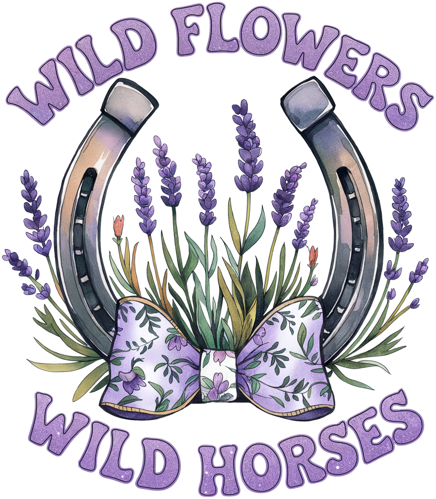 DTF Transfer – HN Wild Flowers Horse Multi Sizes