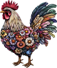 Load image into Gallery viewer, DTF Transfer – FLower Chicken Multi Sizes (AN-CH004)
