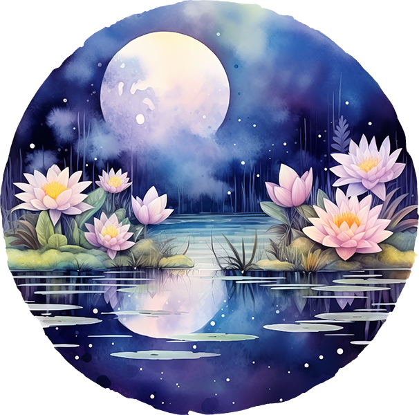DTF Transfer – Moon Lily pad Multi Sizes (MN-SC002)