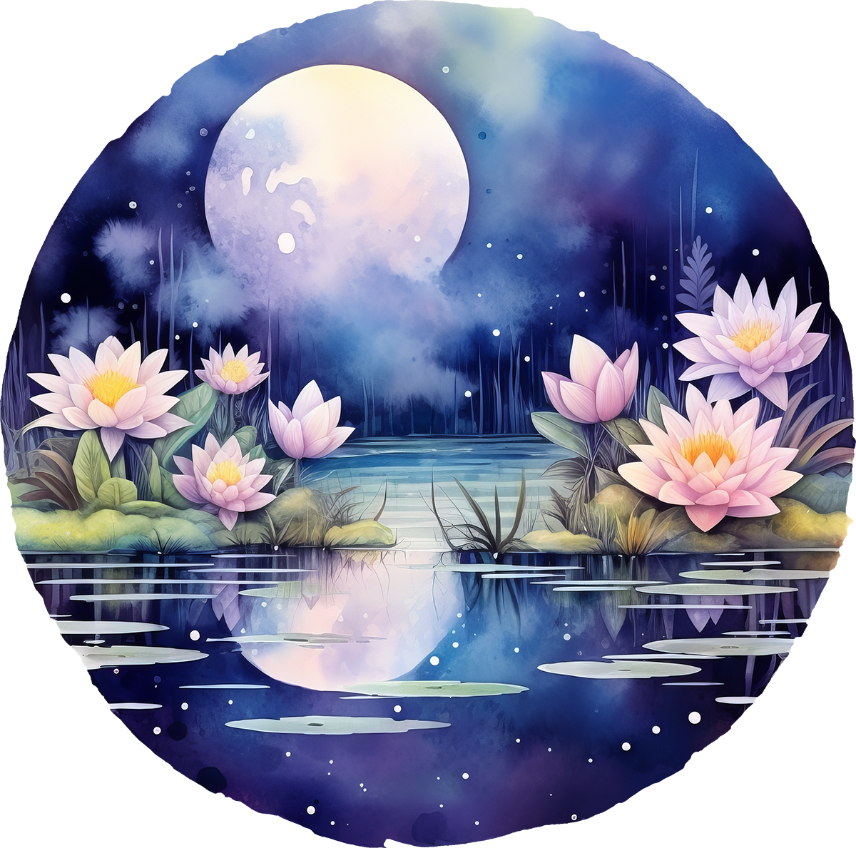DTF Transfer – Moon Lily pad Multi Sizes (MN-SC002)