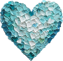 Load image into Gallery viewer, DTF Transfer – Blue Paint Heart Multi Sizes (HR-PT003)
