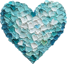 Load image into Gallery viewer, DTF Transfer – Blue Paint Heart Multi Sizes (HR-PT003)
