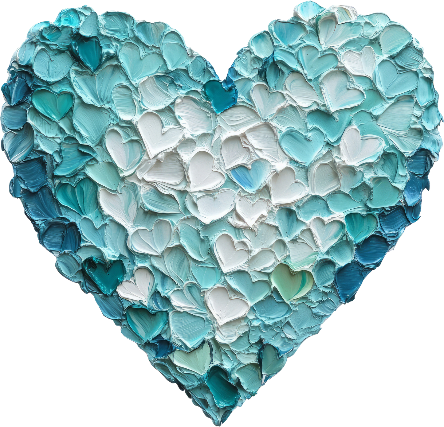DTF Transfer – Blue Paint Heart Multi Sizes (HR-PT003)
