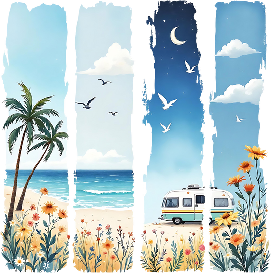 DTF Transfer – Beach Scene Multi Sizes (BE-SC007)