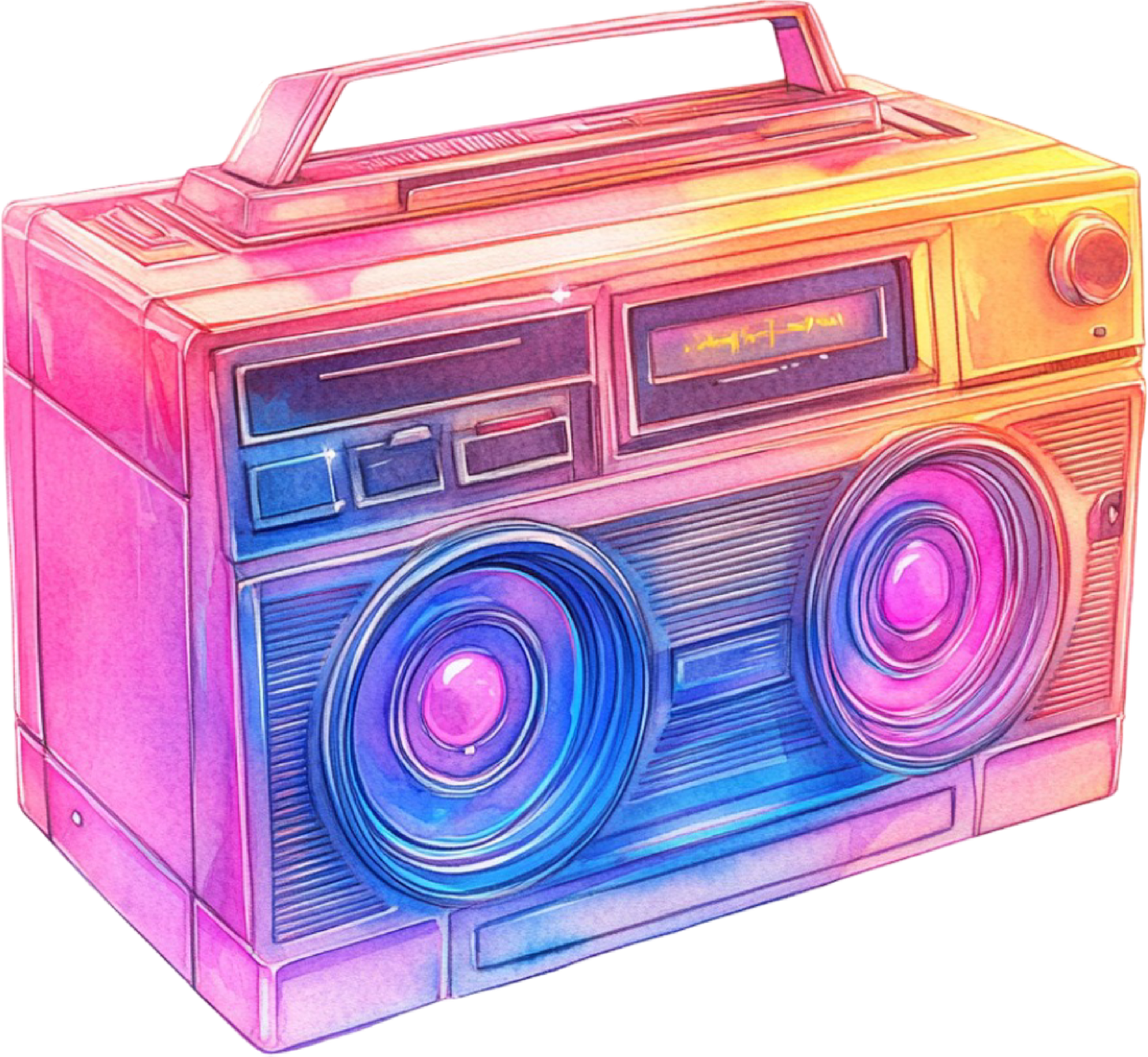DTF Transfer – Retro Boom Box Multi Sizes (RT-AC003)