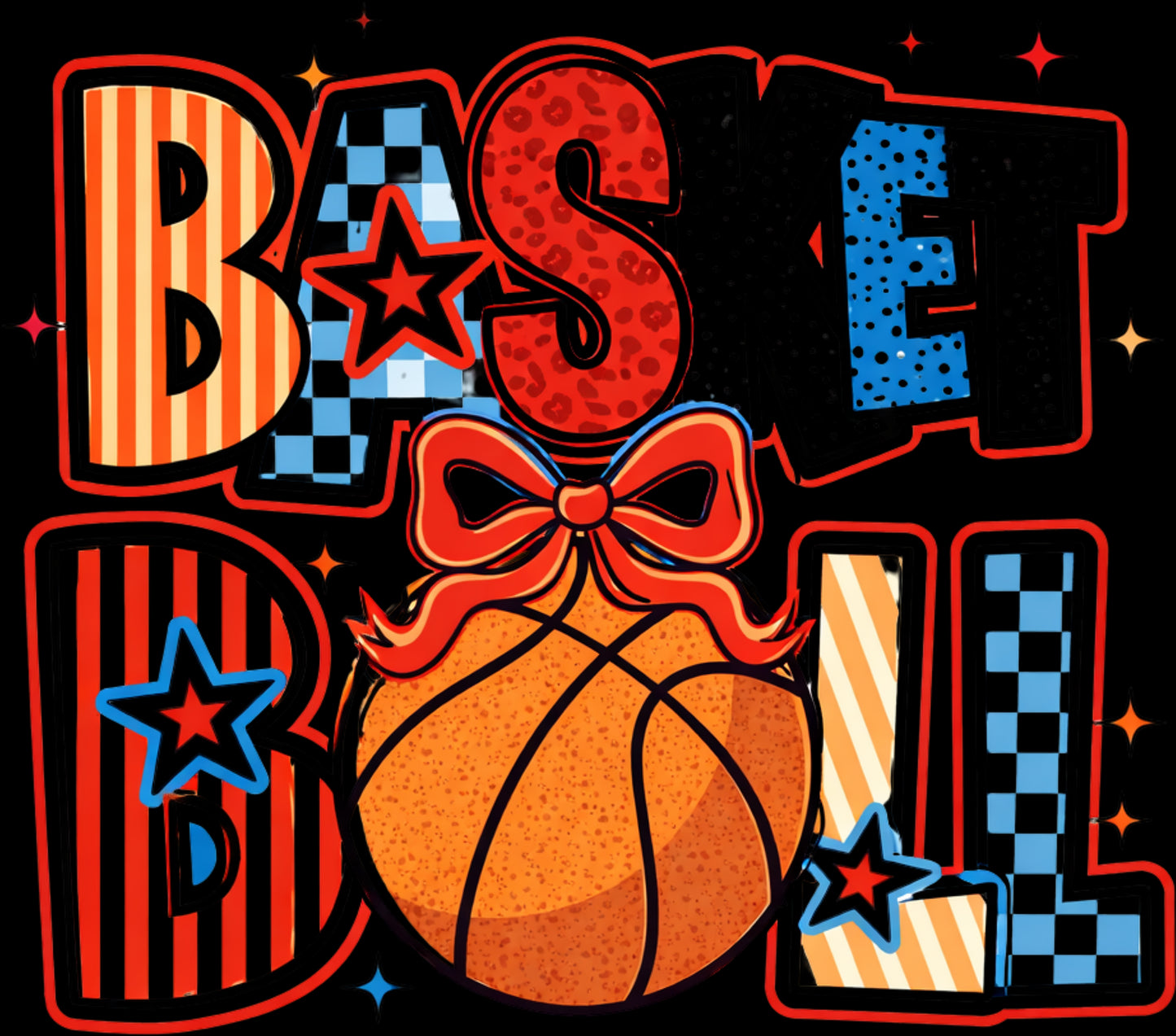 DTF Transfer – HU Basketball Fun Multi Sizes