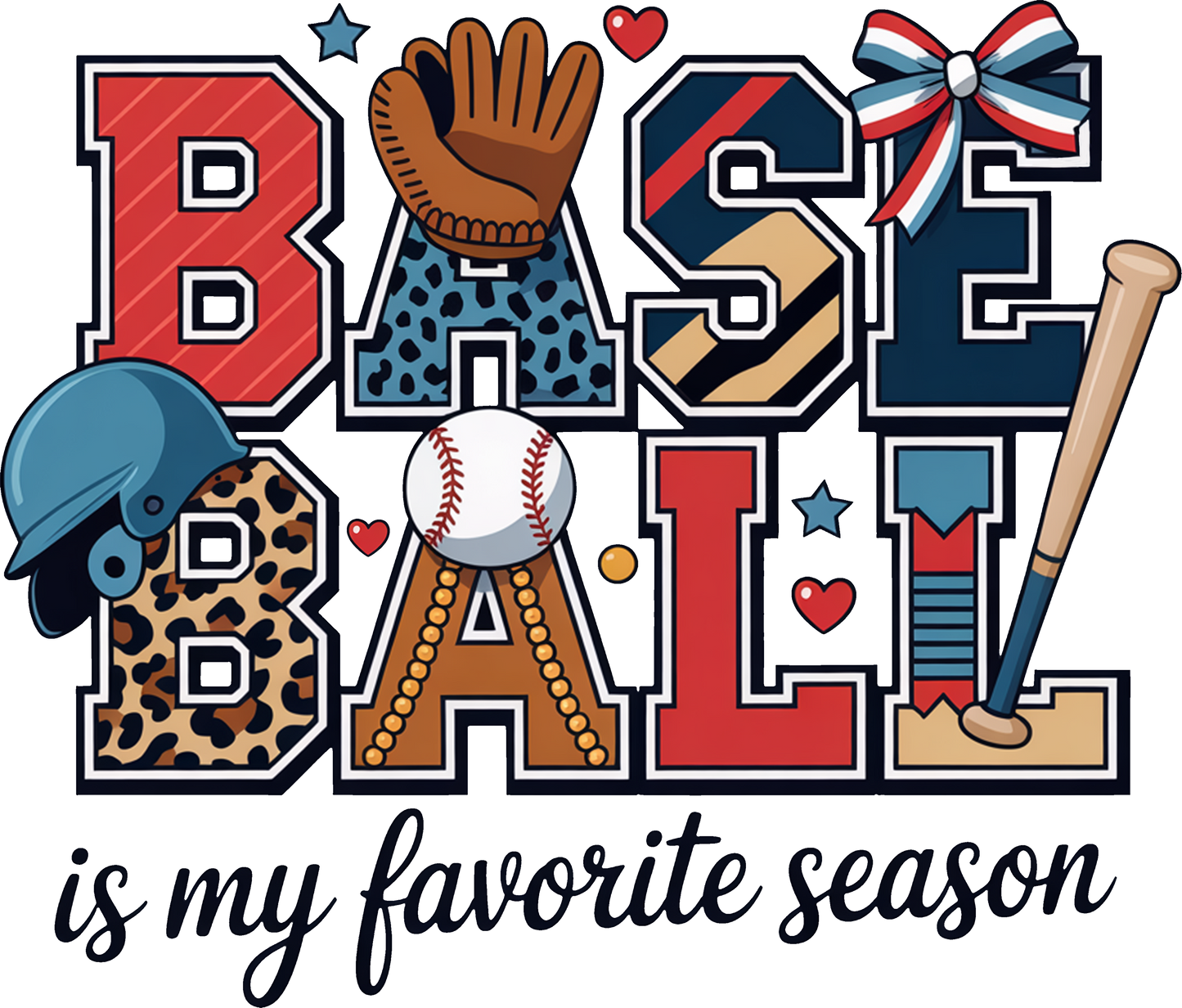 DTF Transfer – Baseball Season Multi Sizes (SP-BS002)