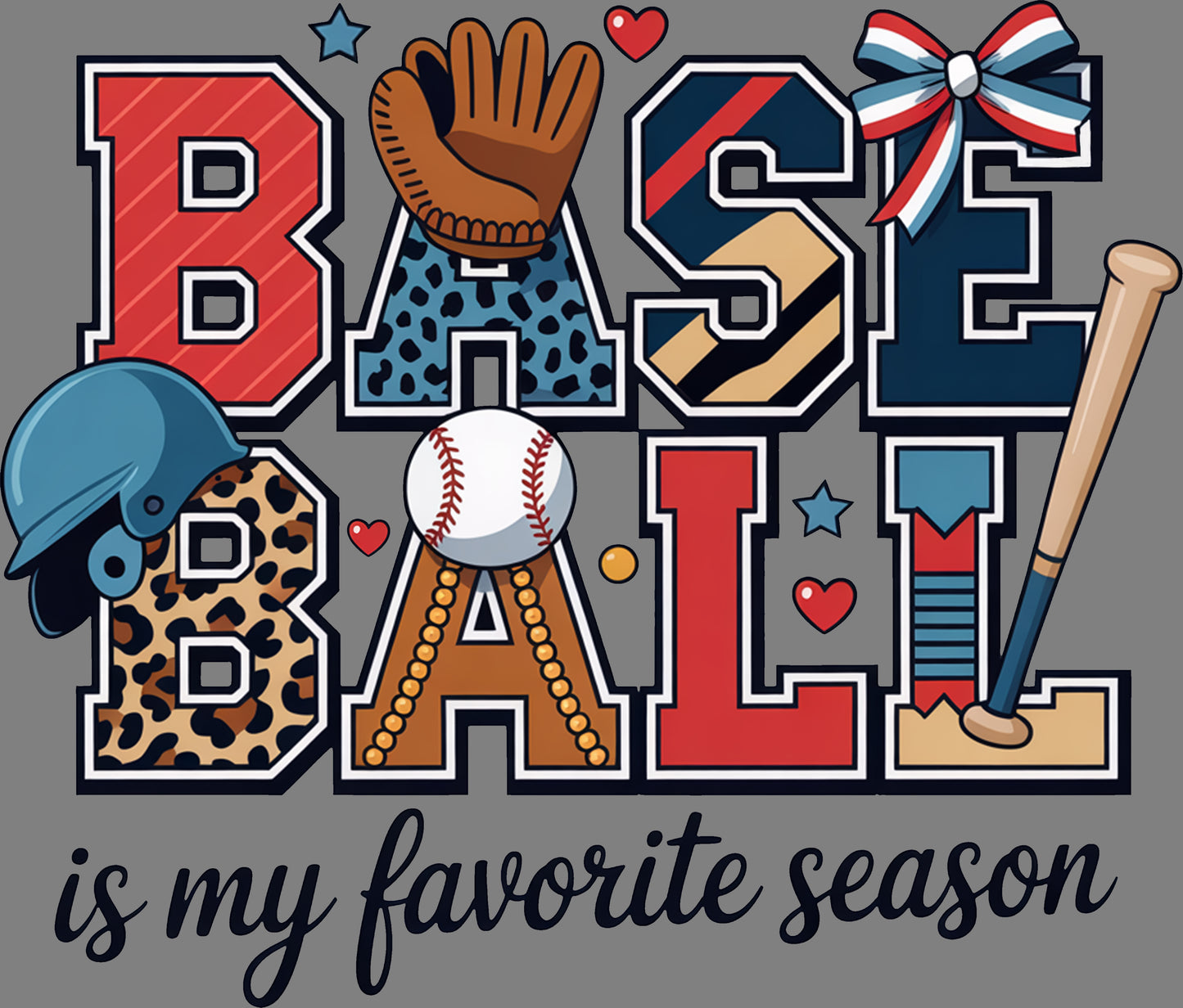 DTF Transfer – Baseball Season Multi Sizes (SP-BS002)