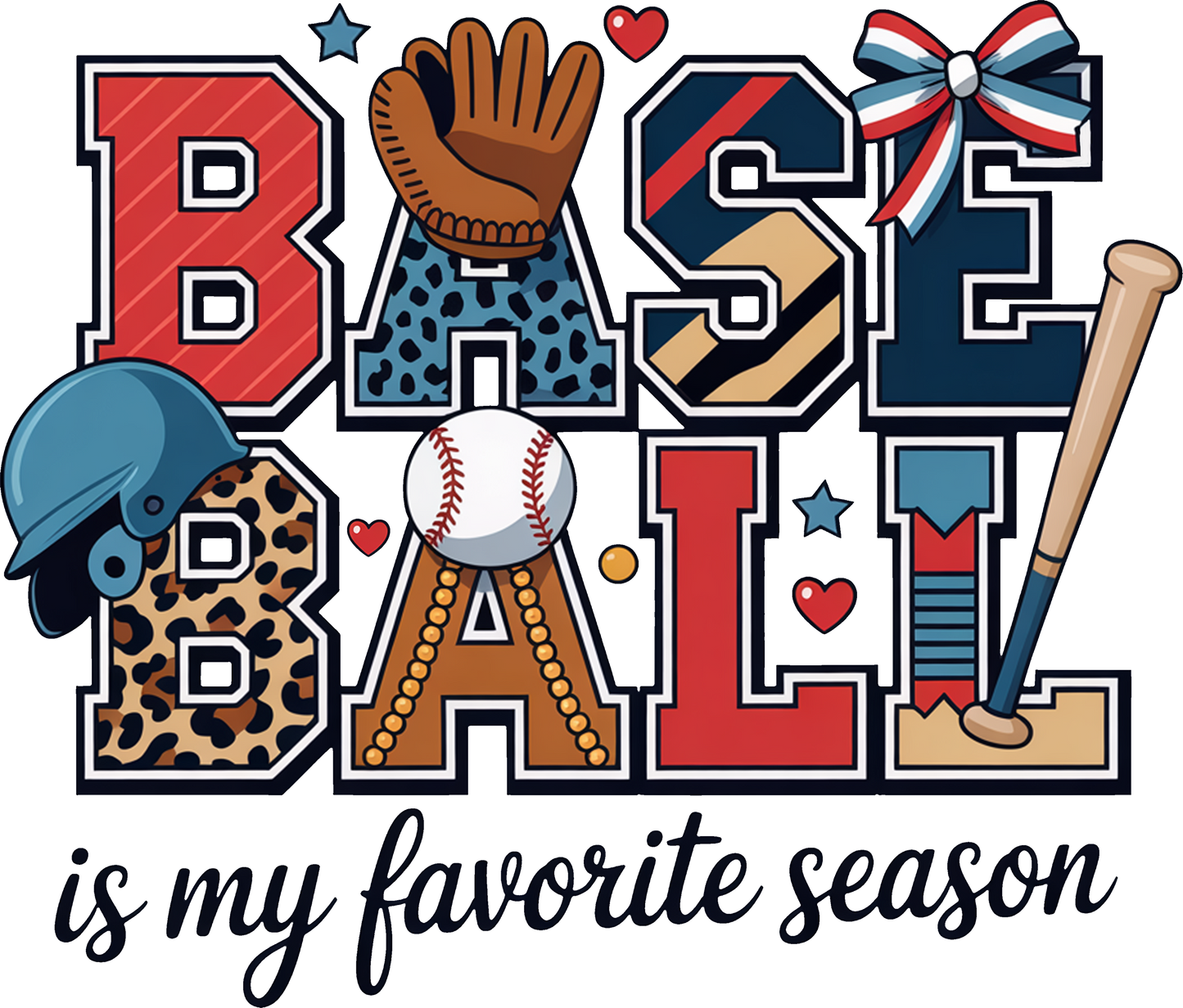 DTF Transfer – Baseball Season Multi Sizes (SP-BS002)