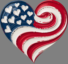 Load image into Gallery viewer, DTF Transfer – HX Patriotic Heart Multi Sizes
