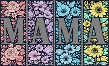 Load image into Gallery viewer, DTF Transfer – IC Mama Flowers Multi Sizes
