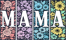 Load image into Gallery viewer, DTF Transfer – IC Mama Flowers Multi Sizes
