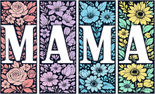 Load image into Gallery viewer, DTF Transfer – IC Mama Flowers Multi Sizes
