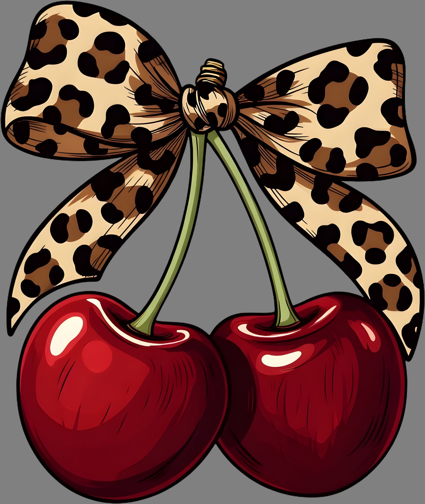 DTF Transfer – Leopard Cherrys Multi Sizes (FO-CH001)