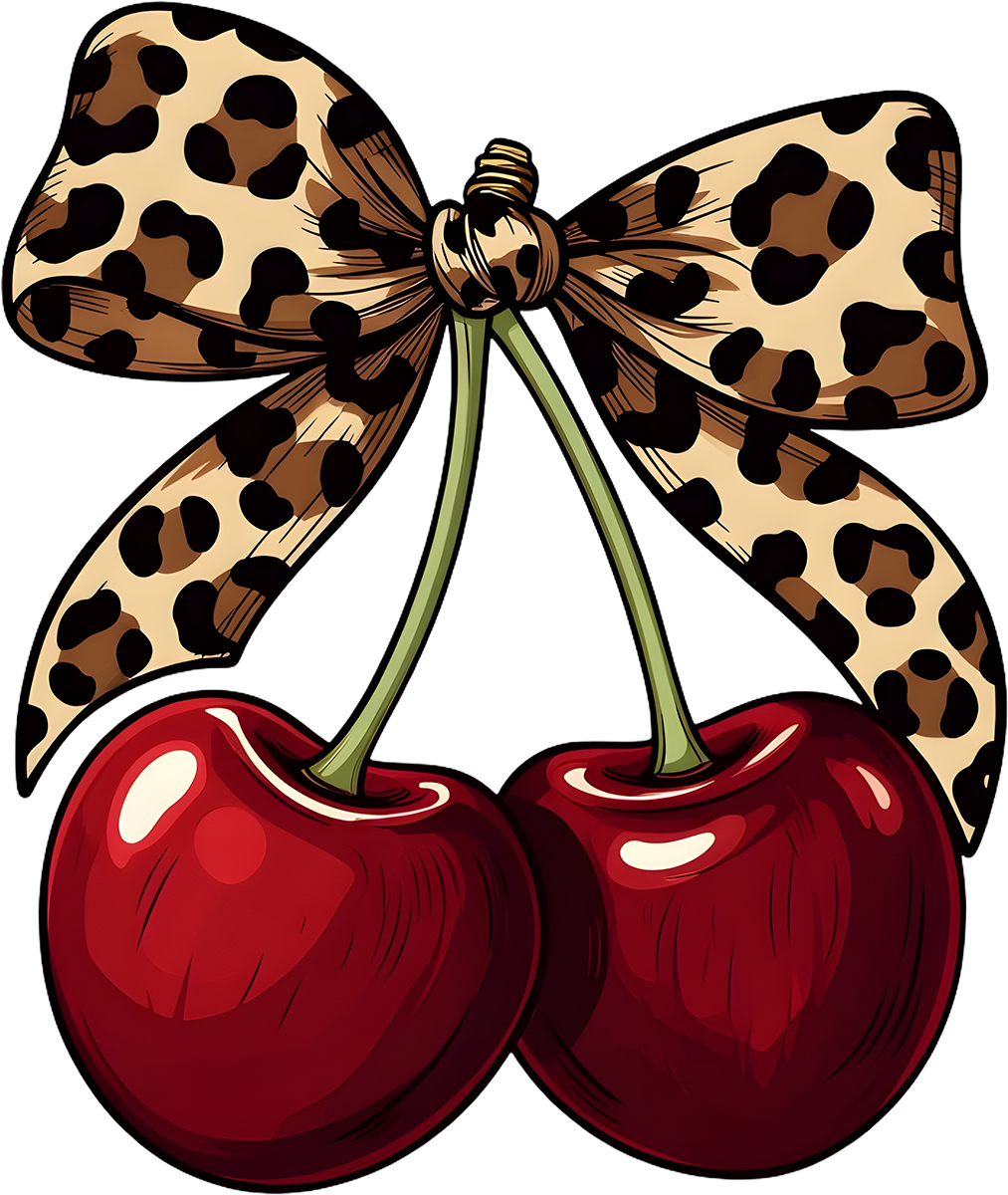 DTF Transfer – Leopard Cherrys Multi Sizes (FO-CH001)
