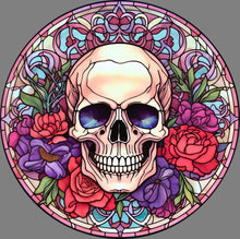 Load image into Gallery viewer, DTF Transfer – IH Glass Skull Flowers B Multi Sizes
