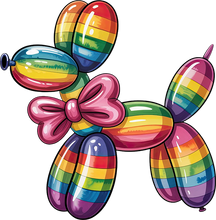 Load image into Gallery viewer, DTF Transfer – Balloon Dog Rainbow Multi Sizes (BA-DG007)
