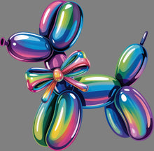 Load image into Gallery viewer, DTF Transfer – Balloon Dog Iridescent Multi Sizes (BA-DG004)
