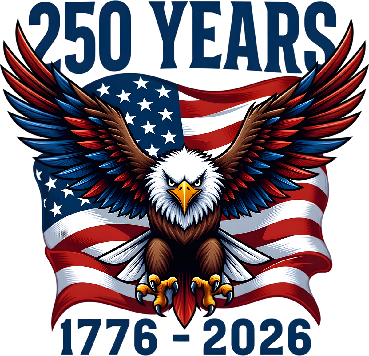 DTF Transfer – IP 250 Years Eagle Multi Sizes