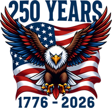 Load image into Gallery viewer, DTF Transfer – IP 250 Years Eagle Multi Sizes
