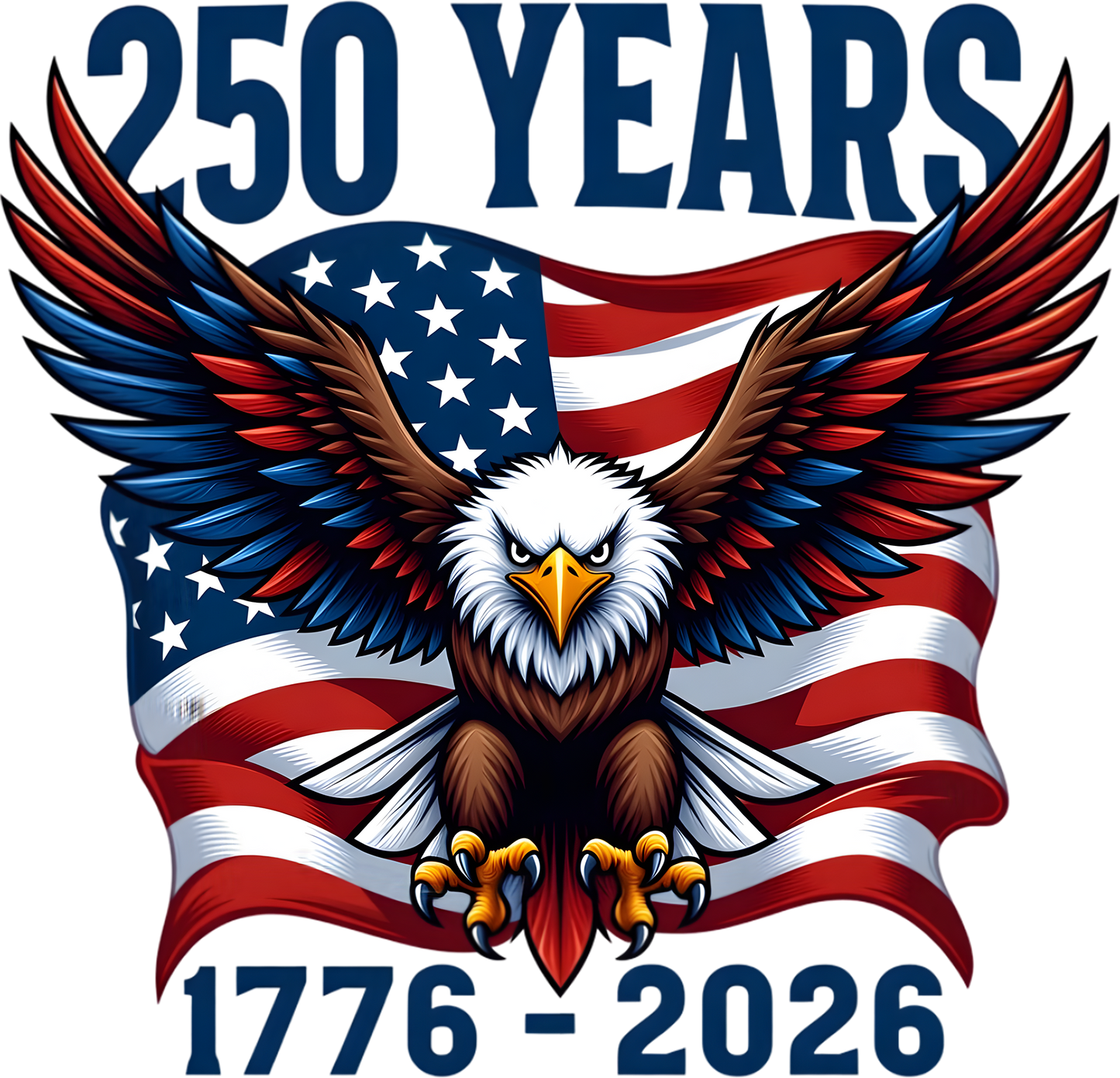 DTF Transfer – IP 250 Years Eagle Multi Sizes