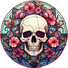 Load image into Gallery viewer, DTF Transfer – IU Glass Skull Flowers C Multi Sizes
