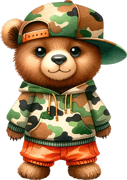 DTF Transfer – Cool Bear Multi Sizes (AN-BR006)