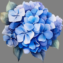 Load image into Gallery viewer, DTF Transfer – Blue Hydrangea Multi Sizes (FL-HY001)
