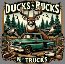 Load image into Gallery viewer, DTF Transfer – JB Ducks Bucks N Trucks Multi Sizes
