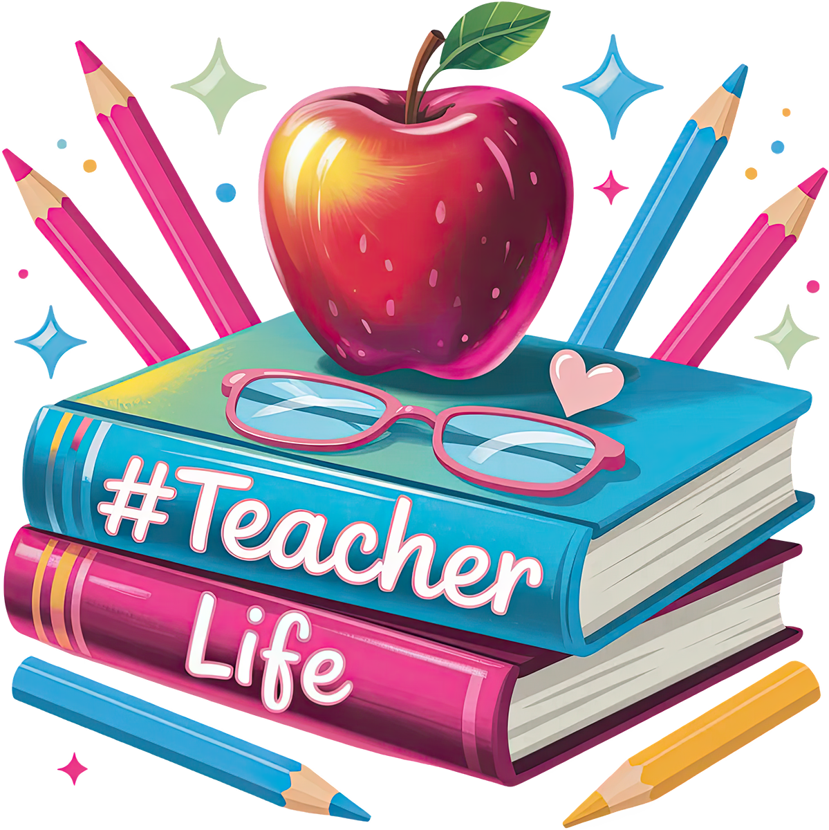 DTF Transfer – Teachers Life Multi Sizes (TE-MI002)