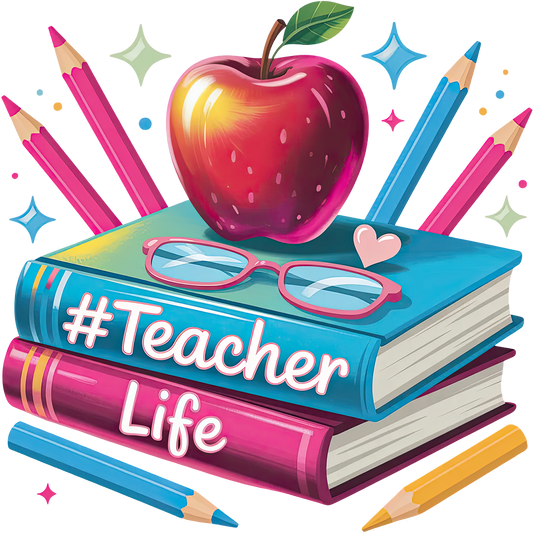 DTF Transfer – Teachers Life Multi Sizes (TE-MI002)