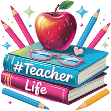 Load image into Gallery viewer, DTF Transfer – Teachers Life Multi Sizes (TE-MI002)

