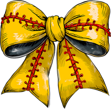Load image into Gallery viewer, DTF Transfer – JD Softball Bow Multi Sizes
