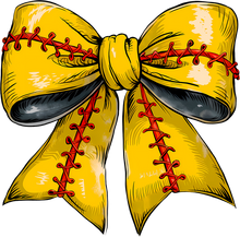 Load image into Gallery viewer, DTF Transfer – JD Softball Bow Multi Sizes

