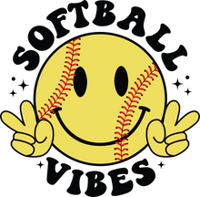 Load image into Gallery viewer, DTF Transfer – Softball Vibes Multi Sizes (SP_SF002)

