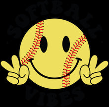 Load image into Gallery viewer, DTF Transfer – Softball Vibes Multi Sizes (SP_SF002)
