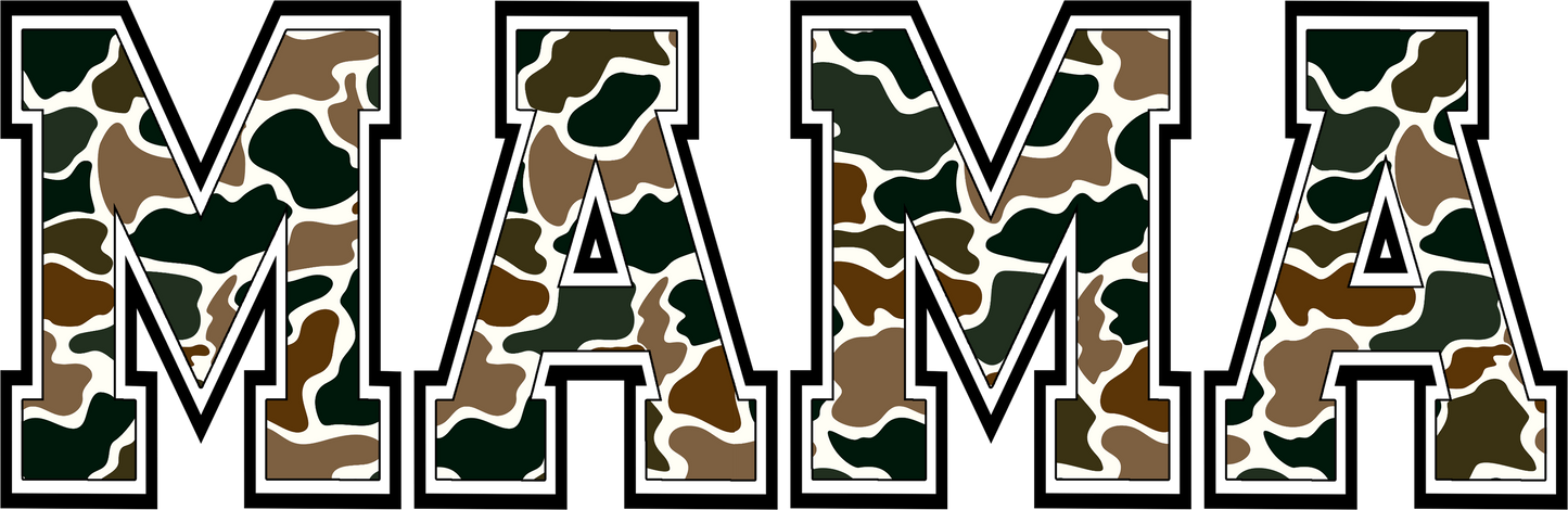 DTF Transfer – Camo Mama Multi Sizes (MO-TX001)