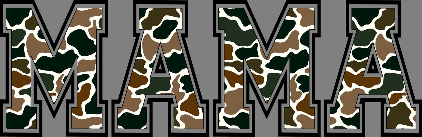 DTF Transfer – Camo Mama Multi Sizes (MO-TX001)