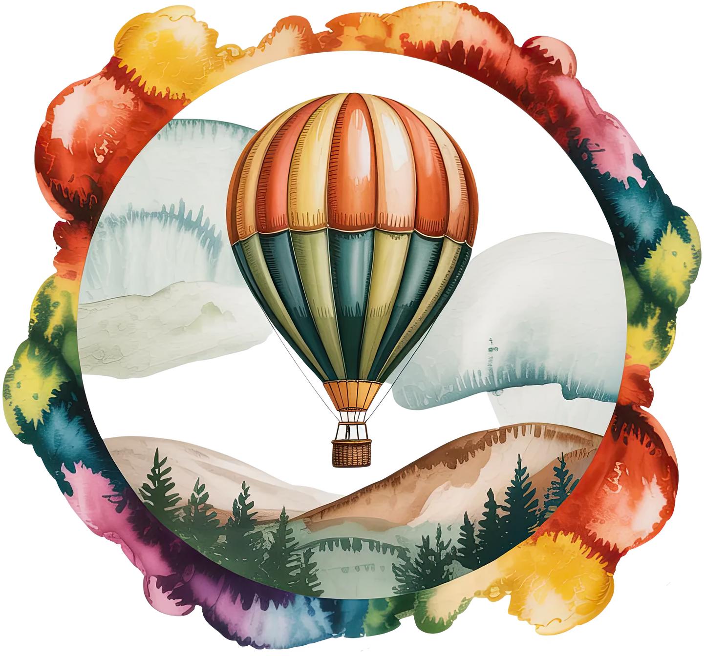 DTF Transfer – Hot Air Ballon Multi Sizes (BA-HA001)