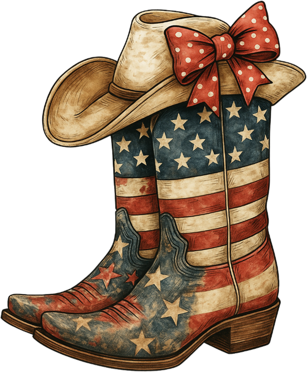 DTF Transfer – American Boots Multi Sizes (CO-AC004)
