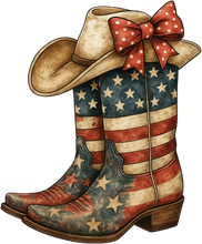 Load image into Gallery viewer, DTF Transfer – American Boots Multi Sizes (CO-AC004)
