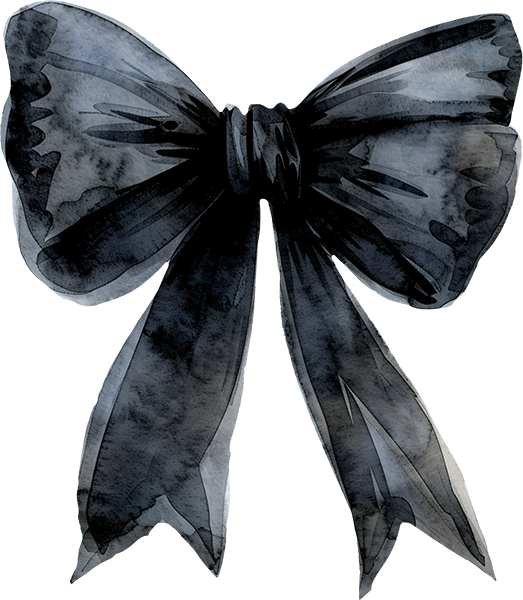 DTF Transfer – Black Bow Multi Sizes (BW-WC001)