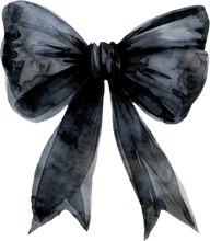 Load image into Gallery viewer, DTF Transfer – Black Bow Multi Sizes (BW-WC001)
