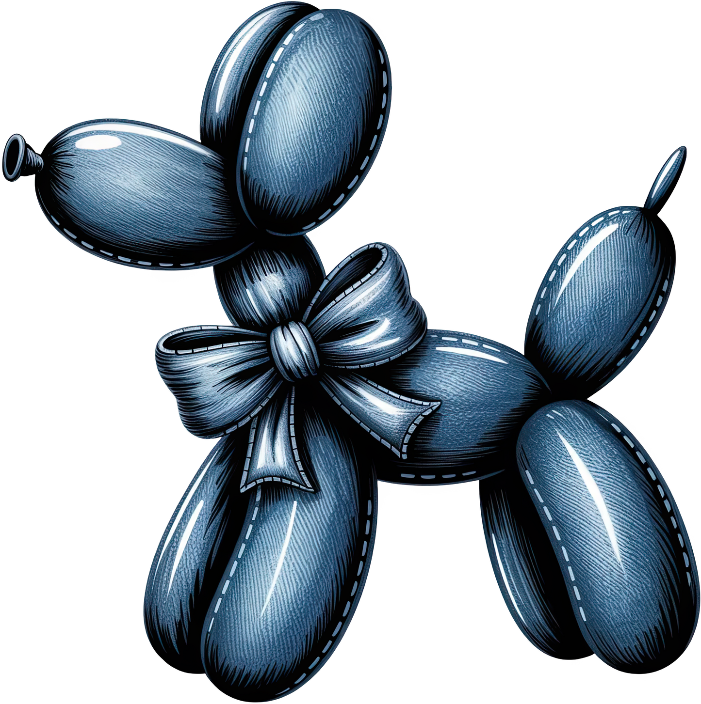 DTF Transfer – Denim Balloon Dog Multi Sizes (BA-DG002)